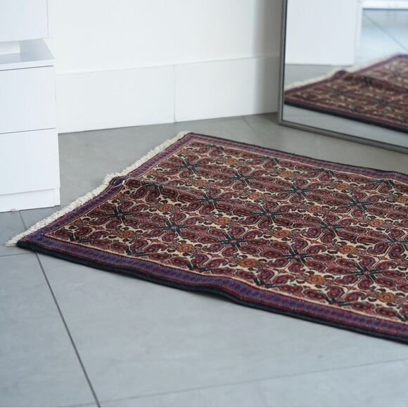 Unique Vintage Hand-Knotted Wool Rug | 3' x 2'4" | Turkish Prayer & Accent Rug | - Picture 2 of 10